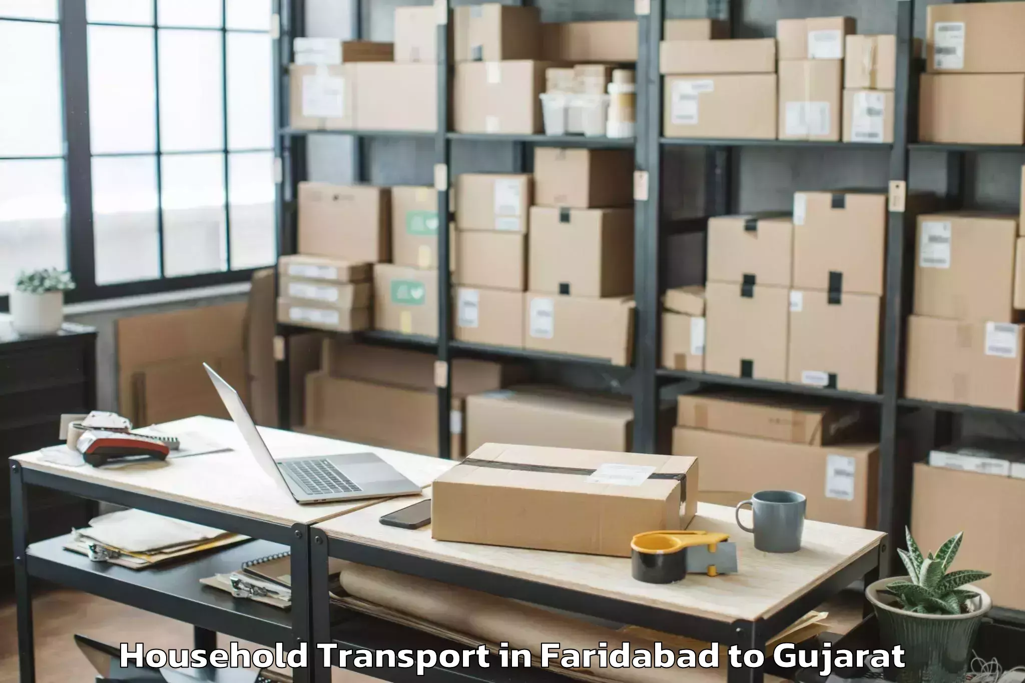 Get Faridabad to Becharaji Household Transport